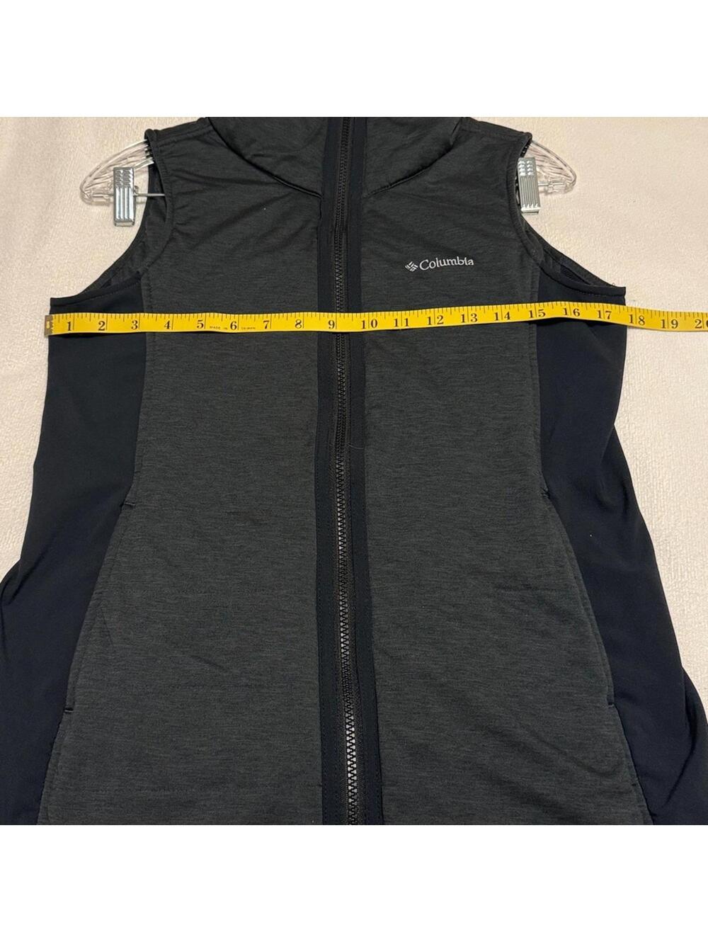 Columbia Charcoal Gray Sleeveless Fleece Vest Men's Small Layering Piece - Picture 4 of 6